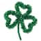 14&#x22; Green Open Shamrock St. Patrick&#x27;s Day Tinsel Wreaths, 8ct.